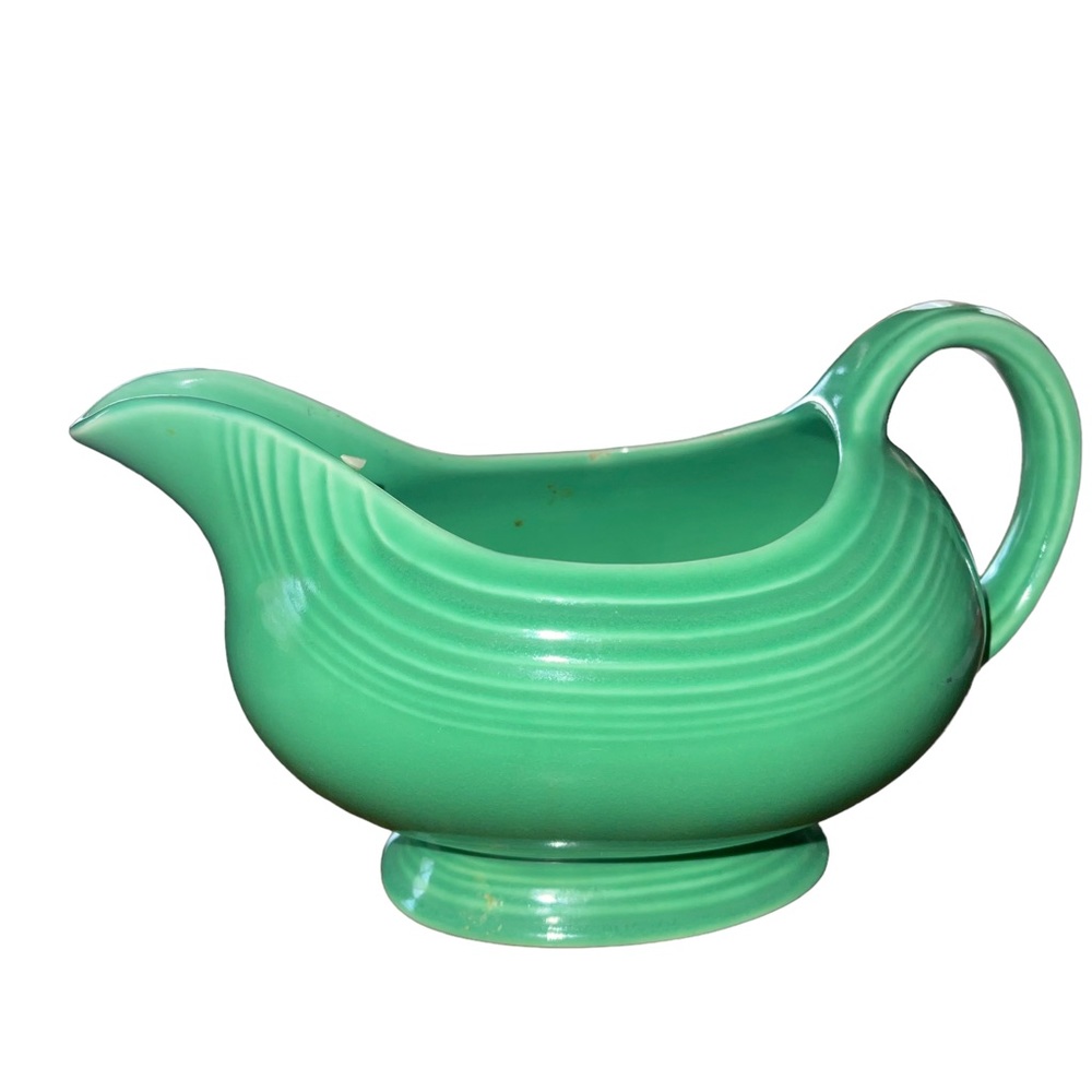 Vintage HLC Fiesta Gravy Boat Sauce Bowl Original Light Green Homer Laughlin.